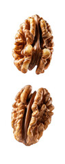 Obraz premium detailed view of walnut showcasing its intricate texture and shape, highlighting natural beauty of this nut on transparent background