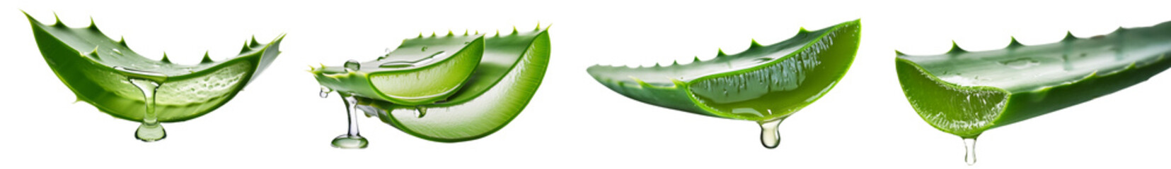 Detailed close-up of fresh aloe vera leaves showcasing their vibrant green color and unique texture.