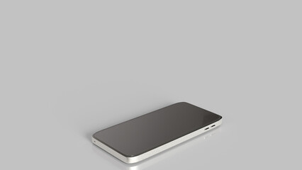 The smart phone on white background for technology concept 3d rendering.