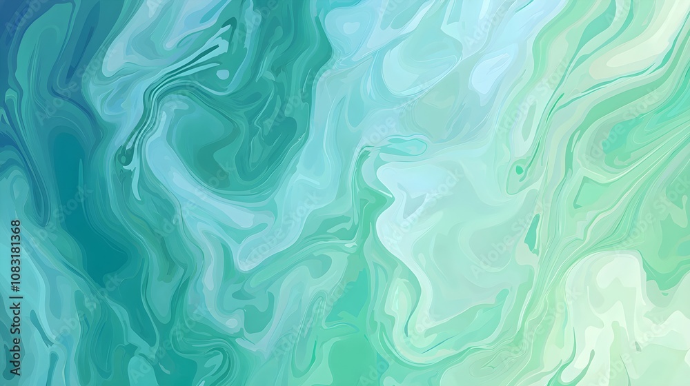 Canvas Prints soft gradient background in green and blue tones