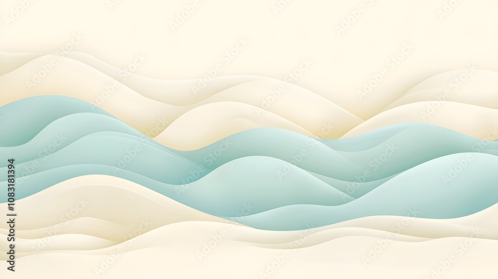 Canvas Prints soft blue and cream gradient background