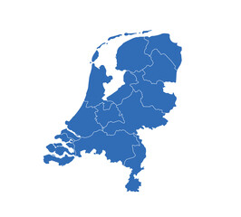 Obraz premium Netherlands Map vector icon. Minimalistic Colorful Map of Netherlands.