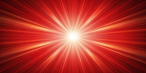Obraz premium Abstract red and yellow radial lines converging to a central white light source, forming a glowing starburst pattern.