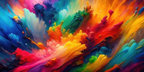 Abstract Swirls of Color, Intertwined in a Kaleidoscope of Hues, Paint a Vivid and Energetic Landscape