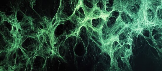 Fototapeta premium Abstract green energy lines texture on black background .
