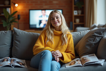Obraz premium Afternoon with Fashion Magazines