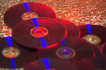 stack of cd