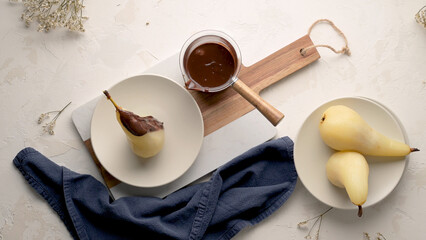 Poached conference pears