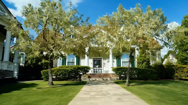 footage antique front house preservation moss luxury home victorian antebellum revival architecture landmark holiday maker destination travel