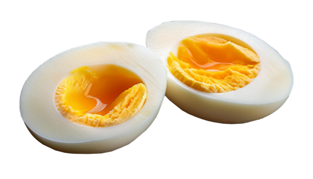 High-Resolution Soft-Boiled Egg with Transparent Background