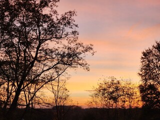 sunset in the countryside