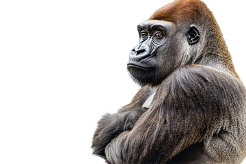 Obraz premium a gorilla isolated on transparent background