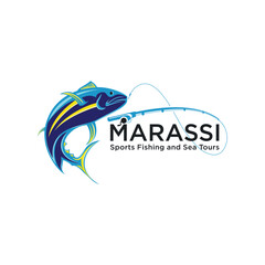 Obraz premium Stock vector | Fishing logo design inspiration