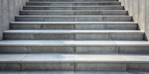 Fototapeta premium A set of concrete stairs, with a textured surface, and smooth edges, casting shadows on the steps below.