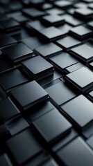 Abstract black tile pattern with modern design, perfect for backgrounds.