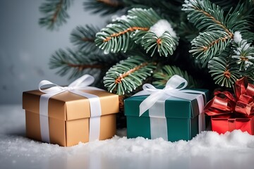 merry chistmas 2025 christmas tree light gift snow christmas card banner new year christmas card decoration ornament design eve greeting. Empty space for text 