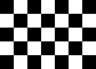 Checkered flag background. flag of racing car. Chess pattern background. Black white color square pattern. 