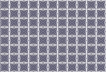 Bathroom patterned tile floor. Bathroom floor pattern. Patterned tile, traditional tile. Porcelain pottery. Ethnic folk ornament. 