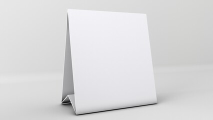 Naklejka premium Blank table tent mockup. Blank table tent isolated on white background. Paper vertical and horizontal cards on white background 