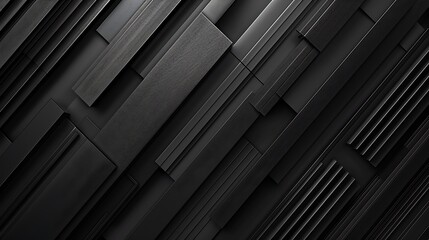 Obraz premium A textured black background featuring layered rectangular shapes, suitable for digital design and modern aesthetics.