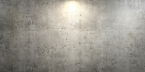 Fototapeta premium A Smooth, Gray Concrete Wall with a Single Light Source Shining From Above