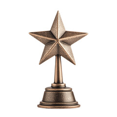 Bronze star trophy on a pedestal