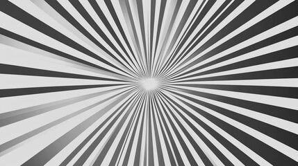 Obraz premium Black and white radial pattern creating a swirling vortex effect with bold lines and contrast