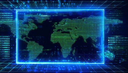 Fototapeta premium Global Network Digital Map 