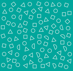 Abstract geometric with circle, square, triangle vector background