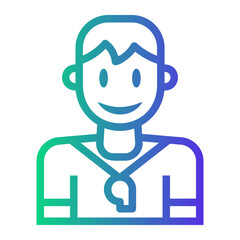 Obraz premium coach Line Gradient Icon