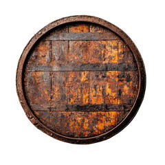 Fototapeta premium Rustic wooden barrel with weathered texture