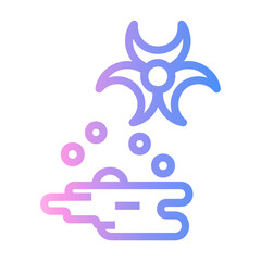 biohazard Line Gradient Icon