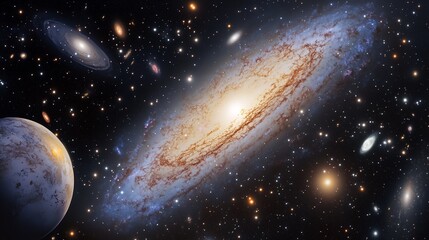 Obraz premium 宇宙と銀河系