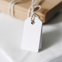 Hangtag mockups, Hanging label tag mockup, favor tag mockup, wedding favor tag mockup, swing tag mockup - A versatile template for showcasing your branding and design ideas in various industries