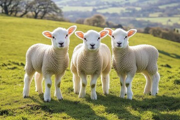 Obraz premium Three Adorable Lambs