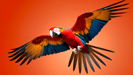 Obraz premium Beleza Tropical: Arara em Movimento