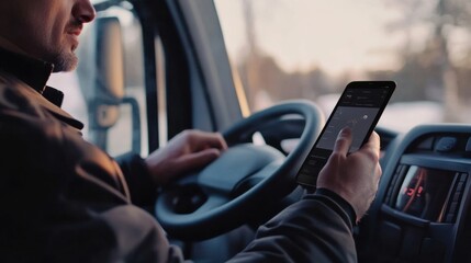 Fleet manager using mobile device for truck management