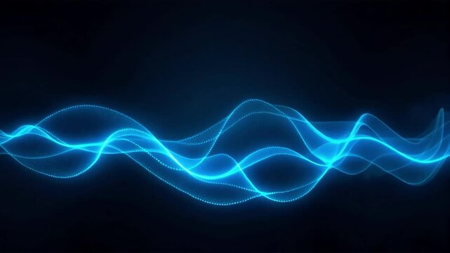 abstract blue wavy background video design elements overlay