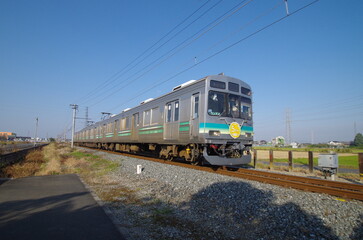 Obraz premium 秩父鉄道の電車