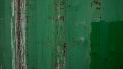 Fototapeta premium Textured Green Metal Surface with Rust and Weathered Marks