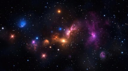 Obraz premium Night sky with twinkling stars. Astronomy background