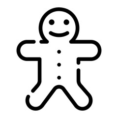 gingerbread line icon