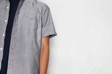 someone's shoulder at close range