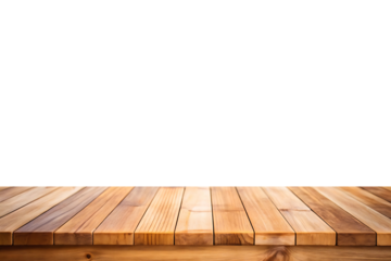 Wooden tabel top cut out with isolated background