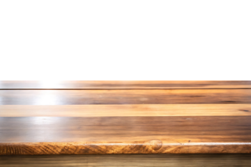 Wooden tabel top cut out with isolated background