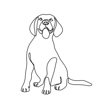 recommend clip art: Animals pet dog continuous single line art drawing. Dog minimal art style. Dog continuous line art illustration.	