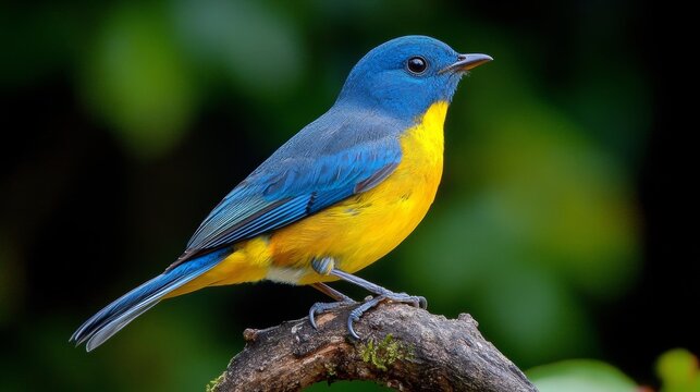 Beautiful bird Tropical parulas have bluish-gray heads and upper parts.