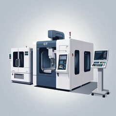 CT machines Vector illustration