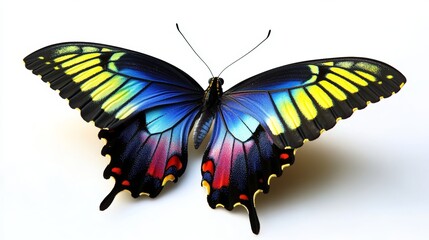 Monarch Butterfly Isolated on White No shadow for easy isolated use on any background