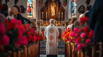 Catholic church Mass celebrationEucharist celebration Priest